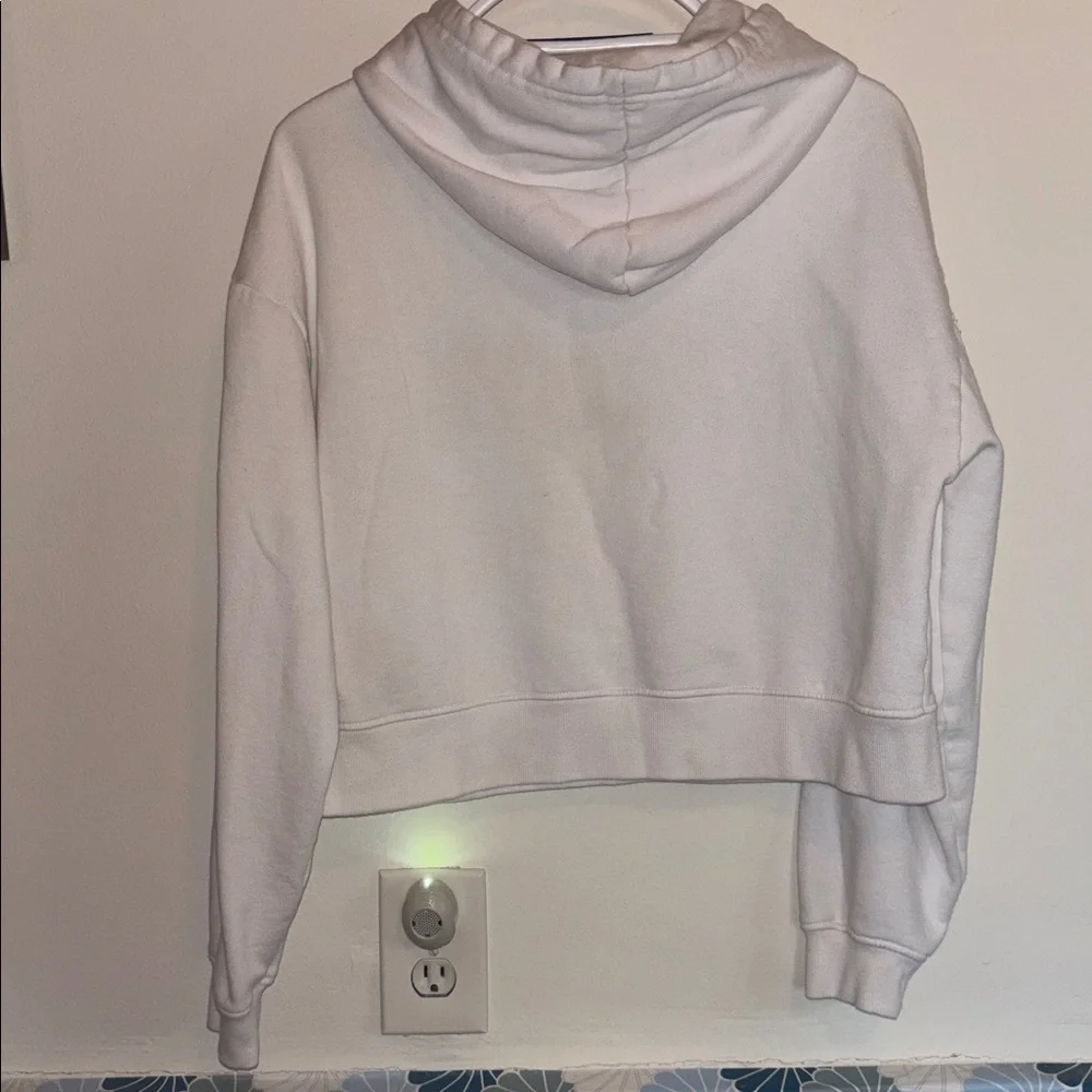 Polaroid Fleece Cropped Boxy Hooded Sweatshirt, Size XL